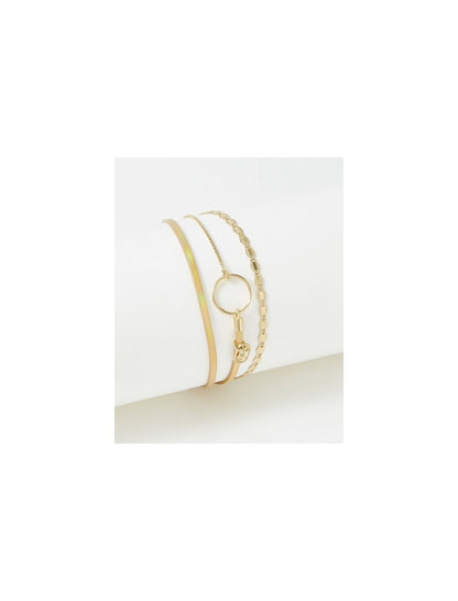 BRACELET TABATHA - LAITON PLAQUE - CUIR VERITABLE