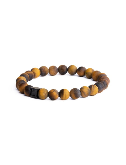 BRACELET GEMINI - PIERRE NATURELLE OEIL DE TIGRE - TAILLE L