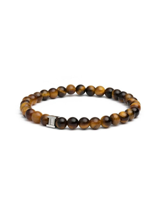 BRACELET GEMINI - PIERRE NATURELLE OEIL DE TIGRE - TAILLE S