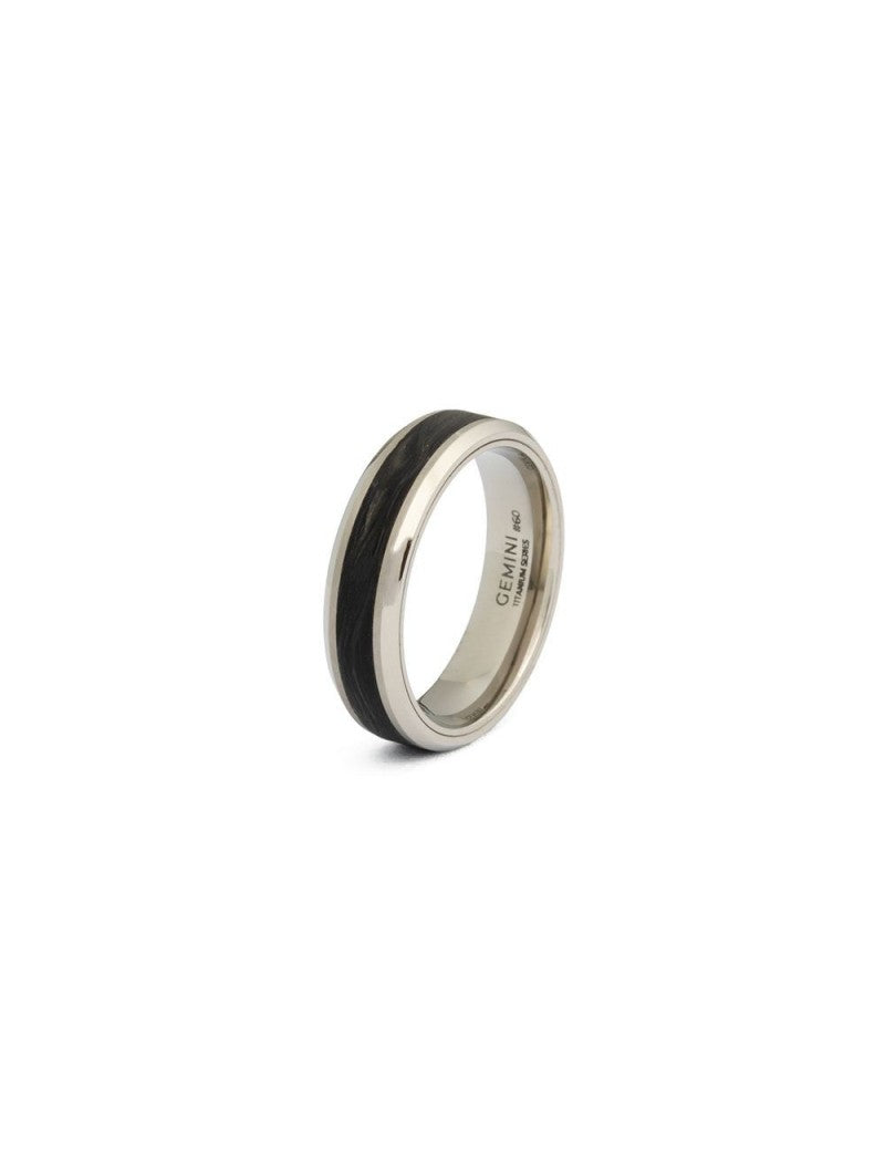 BAGUE - PIERRE NATURELLE CARBONE