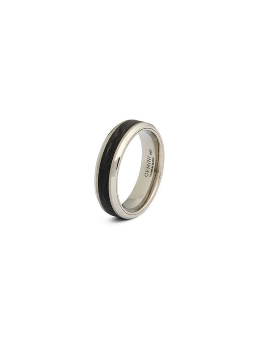 BAGUE - PIERRE NATURELLE CARBONE