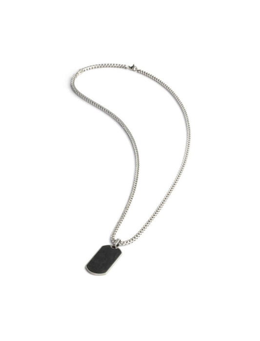 COLLIER GEMINI - PIERRE NATURELLE CARBONE- 60+5 CM