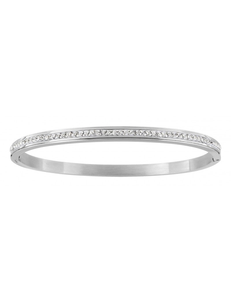 BRACELET - ACIER - JONC - ZIRCONIA