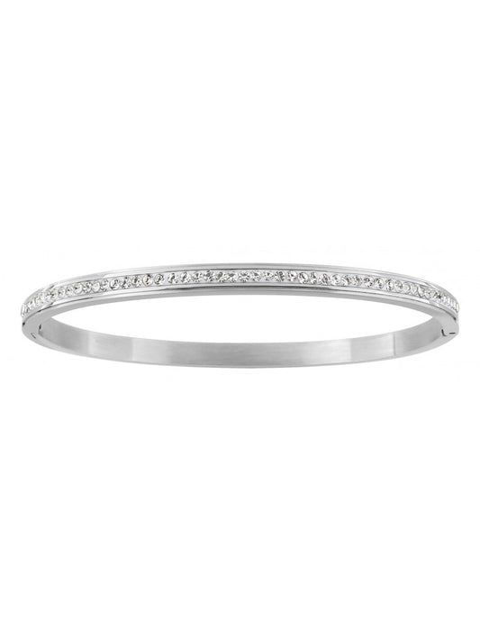 BRACELET - ACIER - JONC - ZIRCONIA