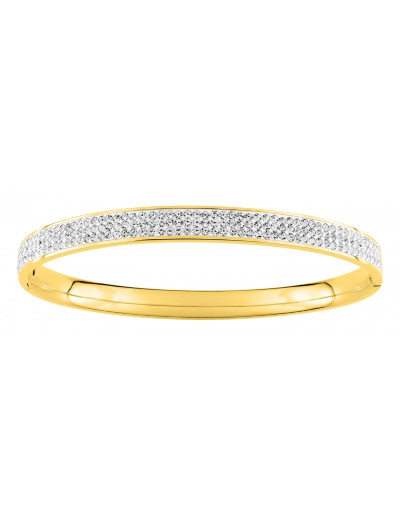 BRACELET - ACIER DORE - CRISTAL