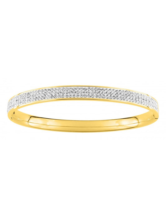 BRACELET - ACIER DORE - CRISTAL