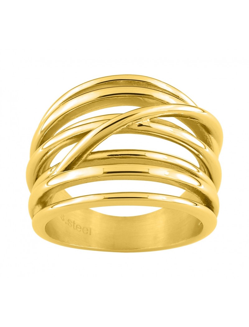 BAGUE - ACIER DORE