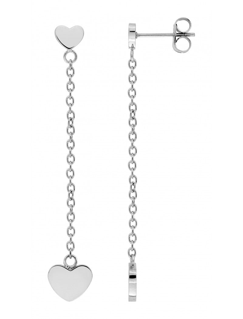 BOUCLES D'OREILLES - ACIER - COEUR