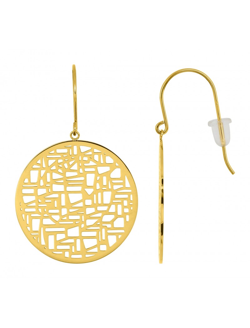 BOUCLES D'OREILLES - ACIER DORE