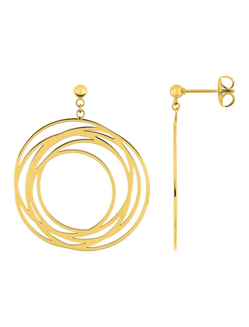 BOUCLES D'OREILLES - ACIER DORE
