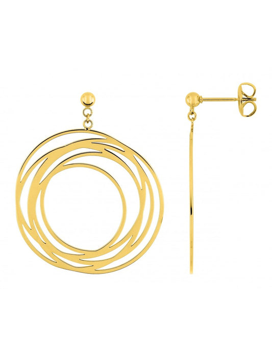 BOUCLES D'OREILLES - ACIER DORE