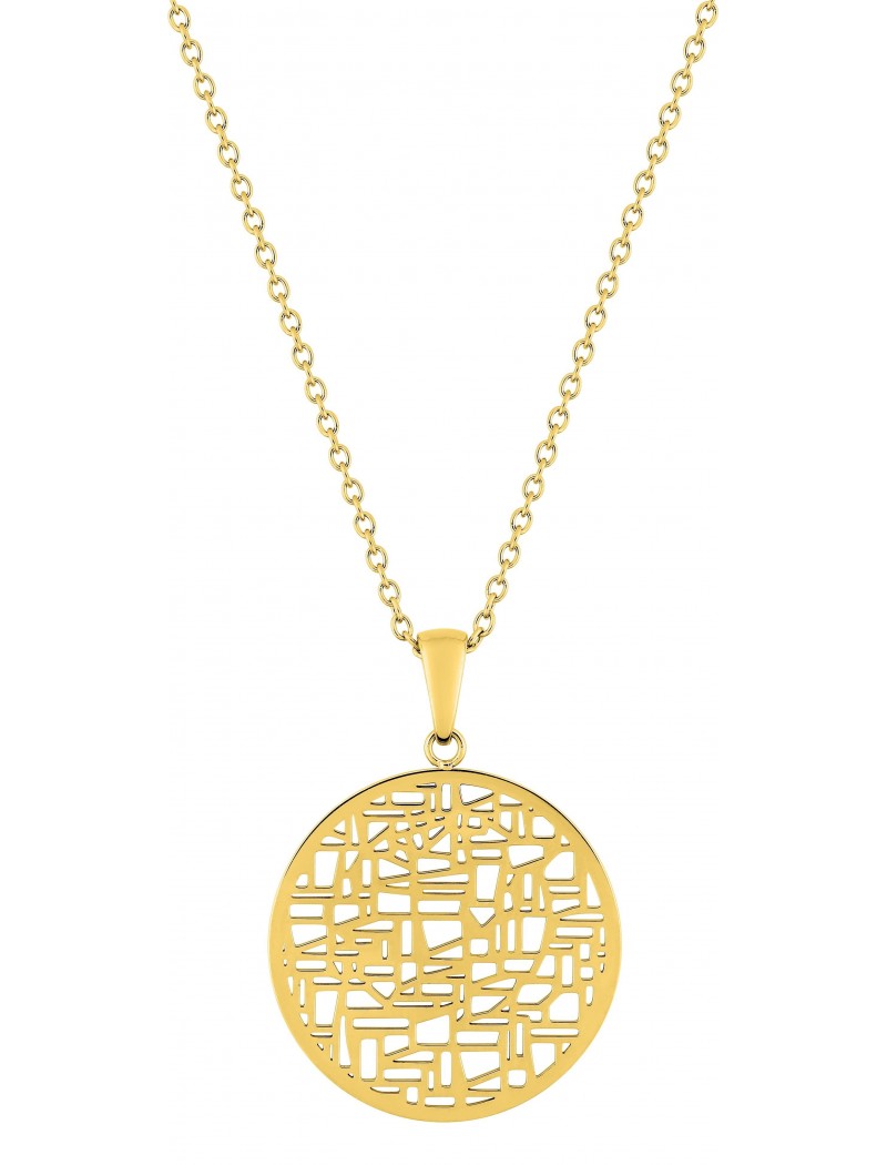 COLLIER - ACIER DORE - ROND