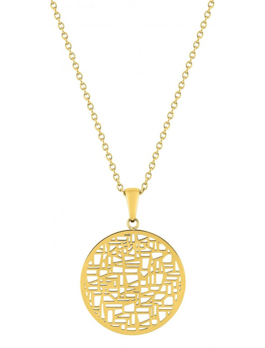 COLLIER - ACIER DORE - ROND