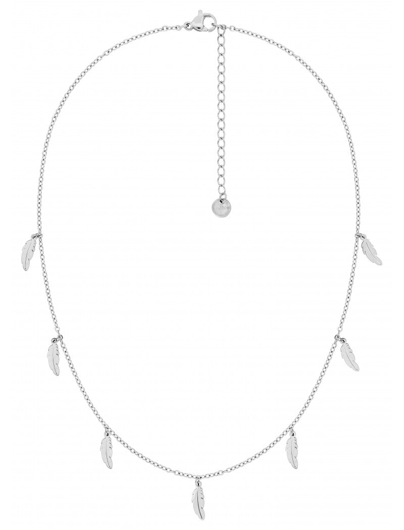 COLLIER - ACIER - PLUME