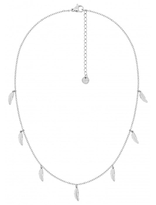 COLLIER - ACIER - PLUME