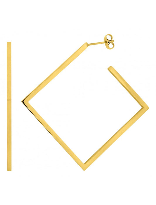 CREOLES - ACIER DORE - CARRE