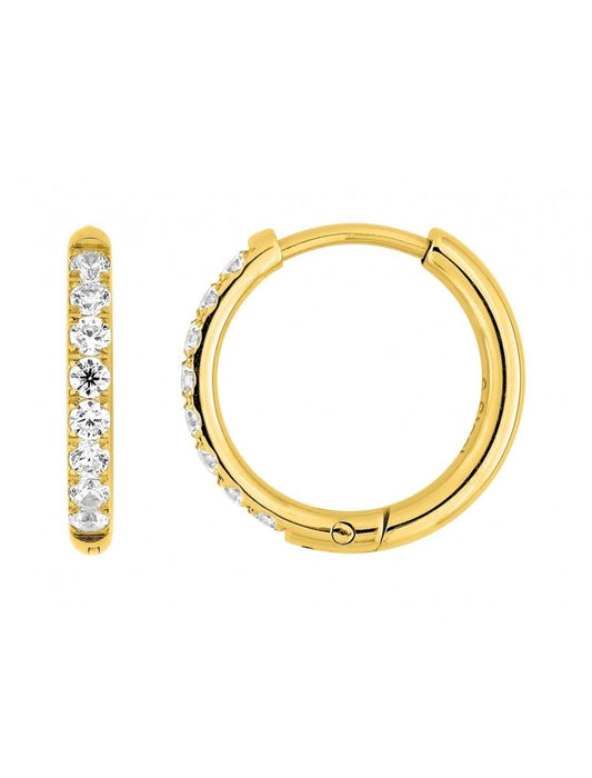 CREOLES - ACIER DORE - ZIRCONIA