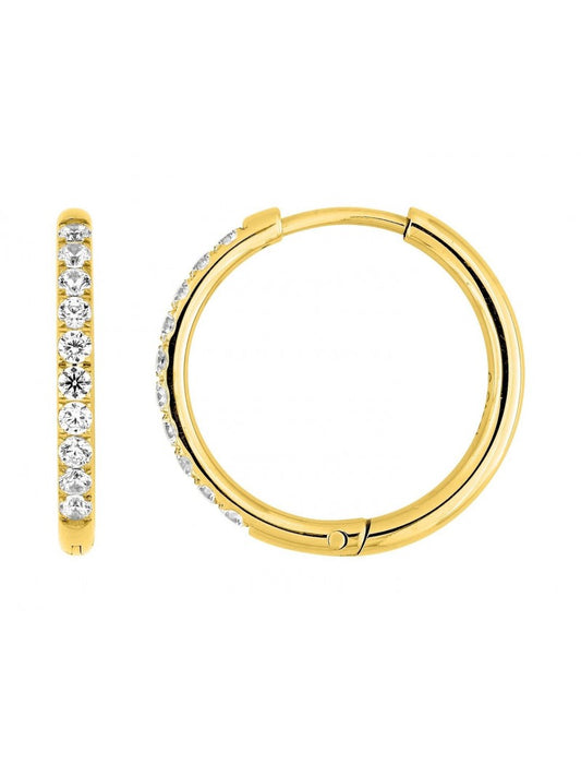 CREOLES - ACIER DORE - ZIRCONIA