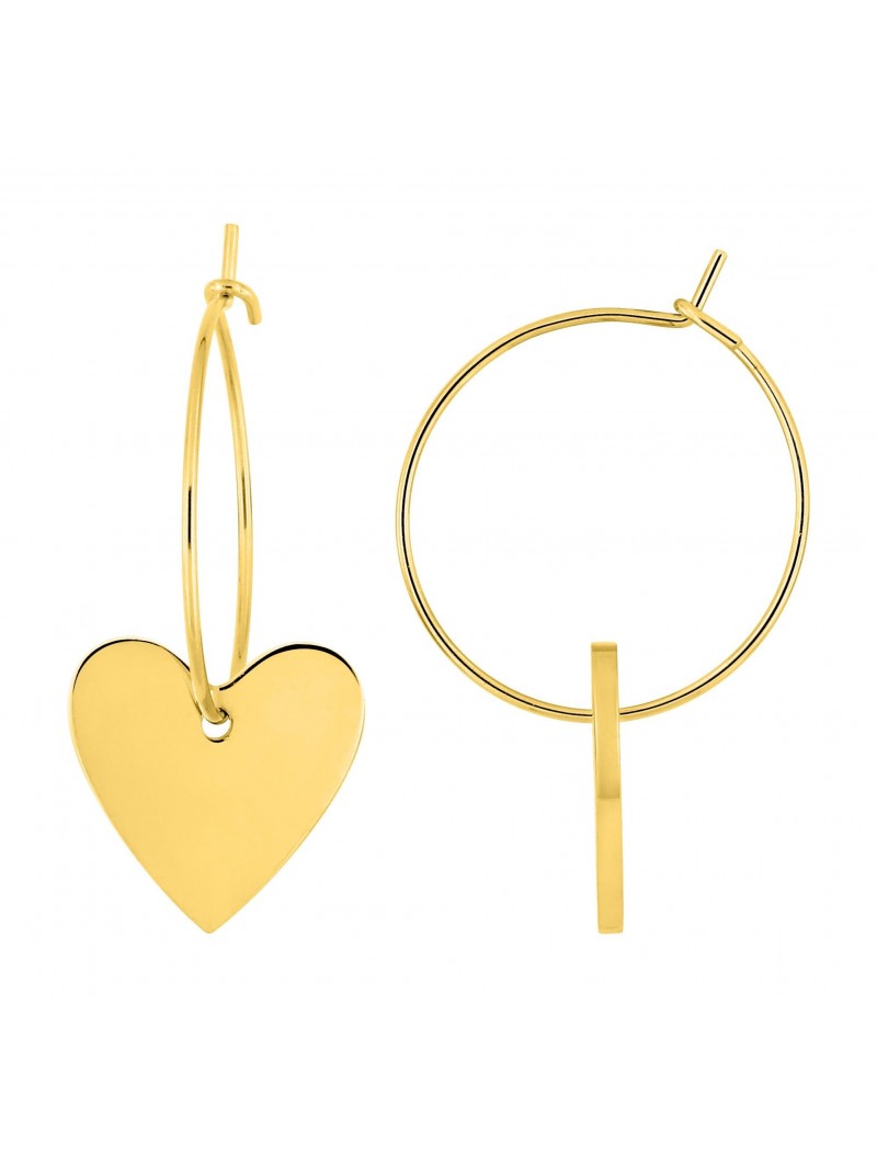 CREOLES - ACIER DORE - COEUR