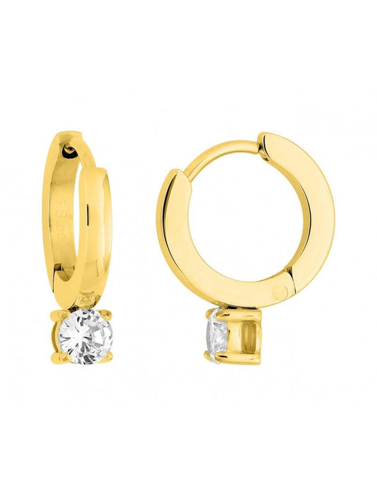 CREOLES - ACIER DORE - ZIRCONIA