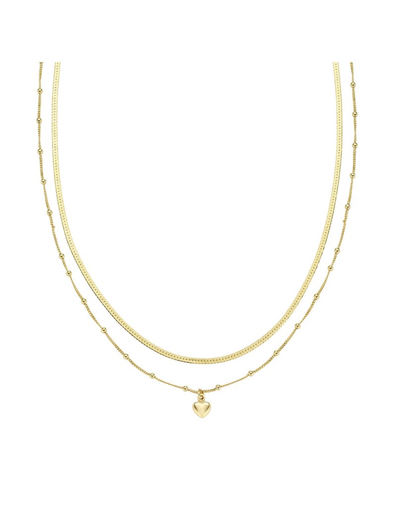 Collier en argent massif - Doré