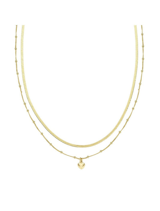 Collier en argent massif - Doré