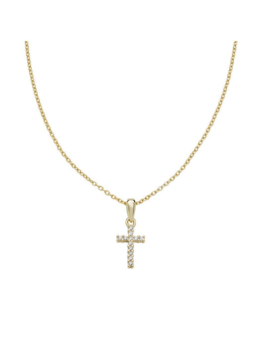 Collier en argent sterling avec zircone blanche - Or