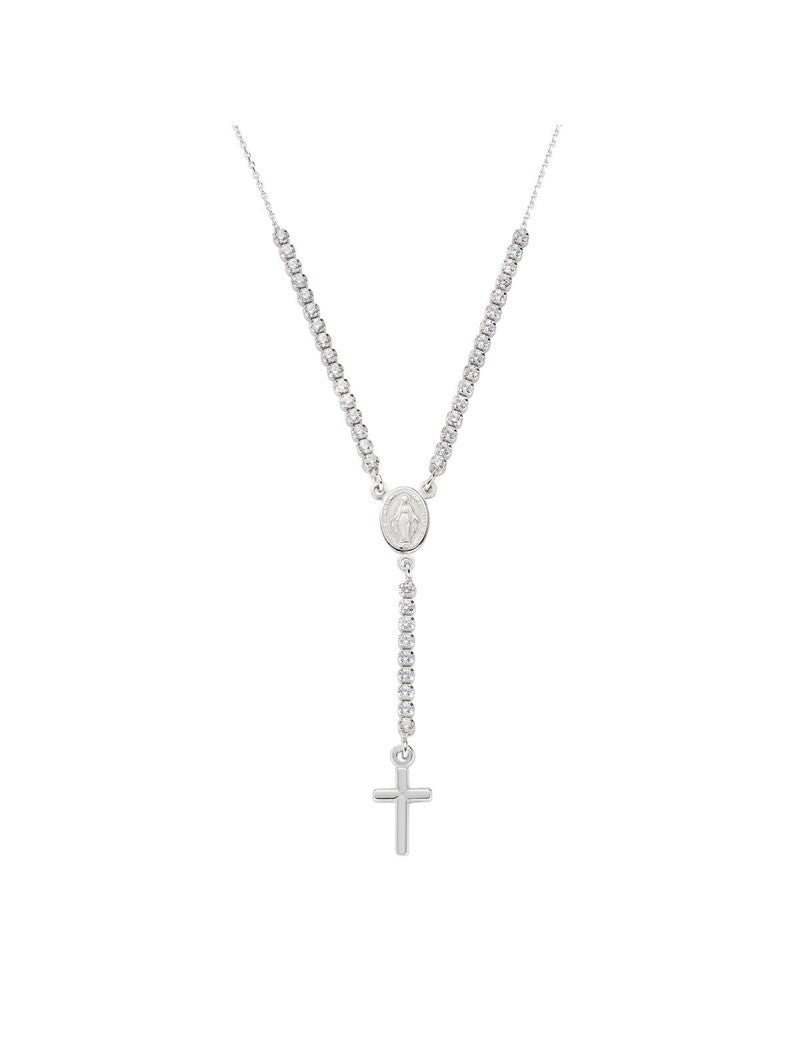 Collier en Argent 925 et Zircons blancs - Rhodié