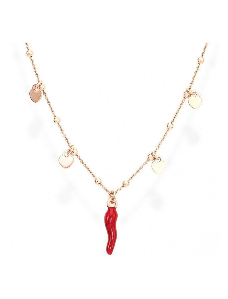 Collier en argent sterling et émail rouge - Rosè