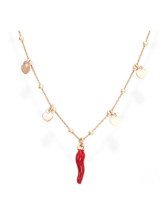 Collier en argent sterling et émail rouge - Rosè