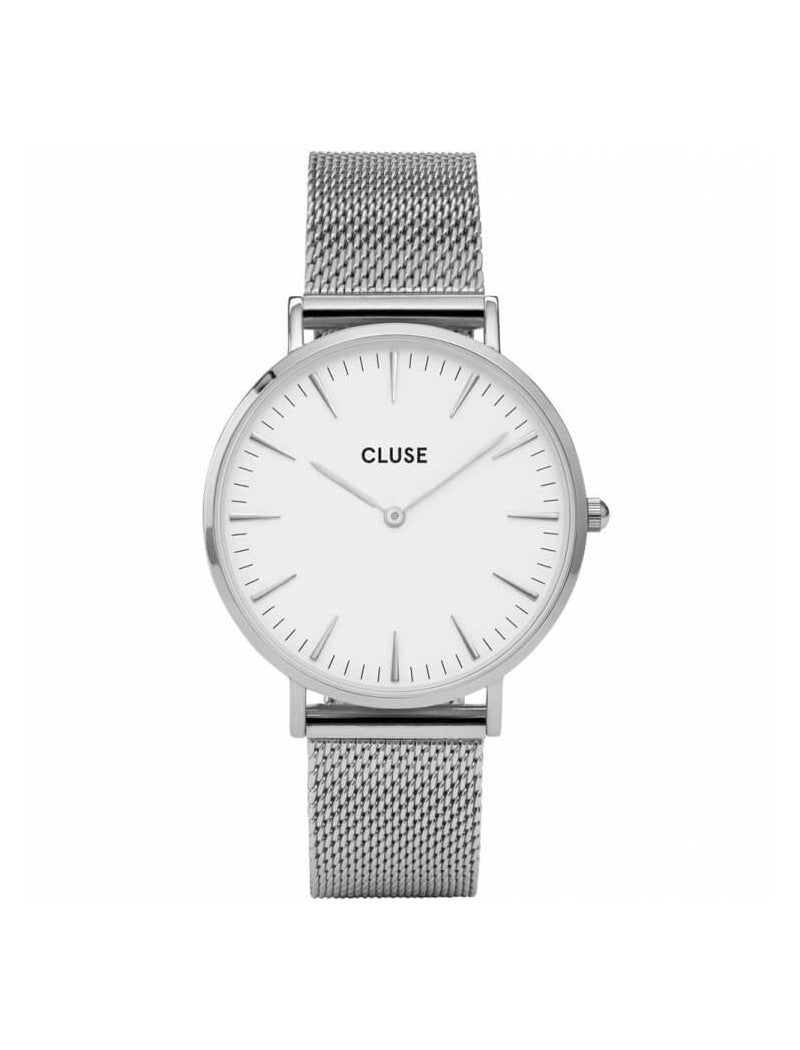 Cluse - Maille Boho Chic, Argent, Blanc/Argent