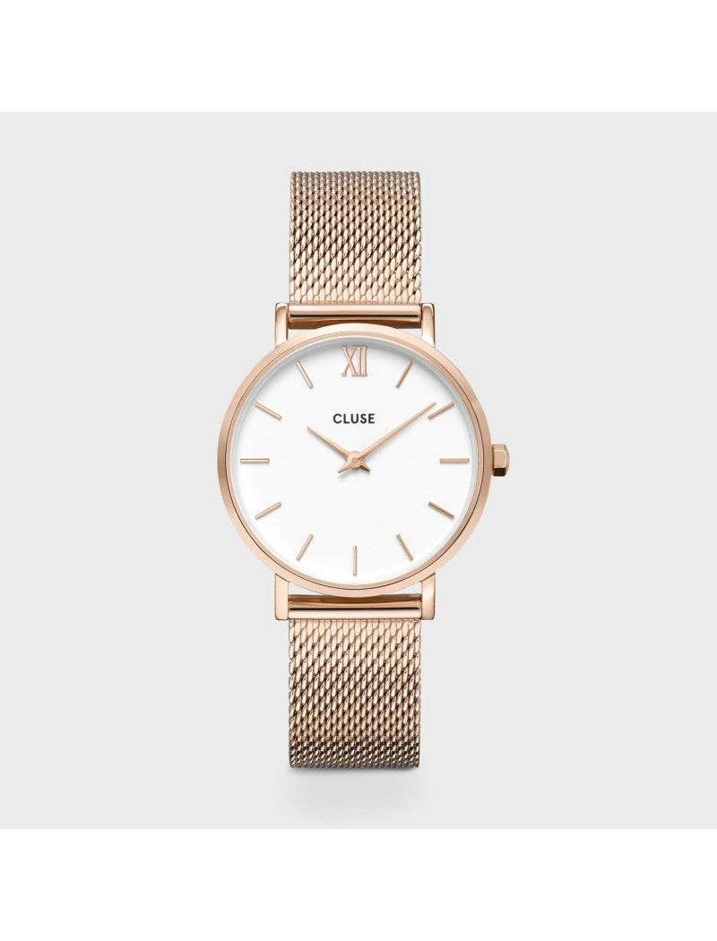 Cluse - Minuit Mesh, Or Rose, Blanc/Or Rose