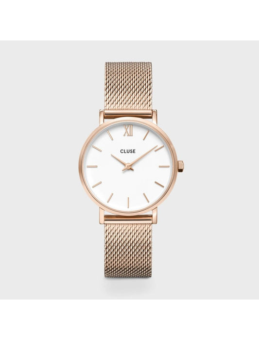 Cluse - Minuit Mesh, Or Rose, Blanc/Or Rose