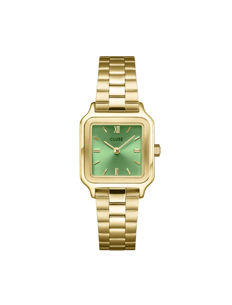Cluse - Montre Gracieuse Petite Acier, Vert Clair, Couleur Or