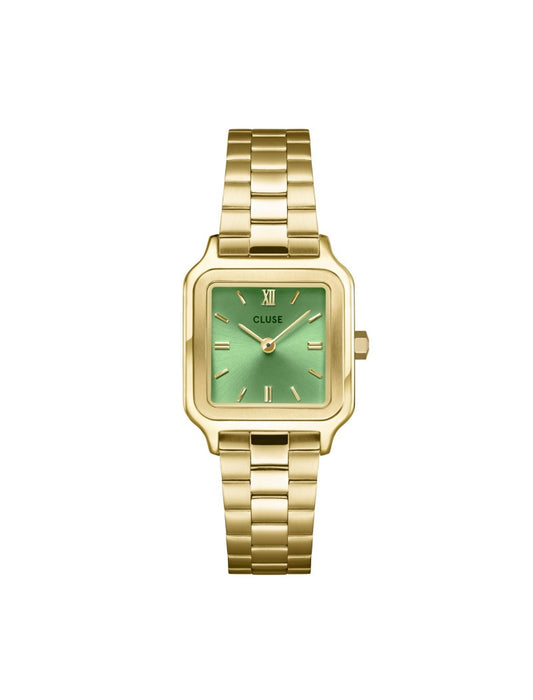 Cluse - Montre Gracieuse Petite Acier, Vert Clair, Couleur Or
