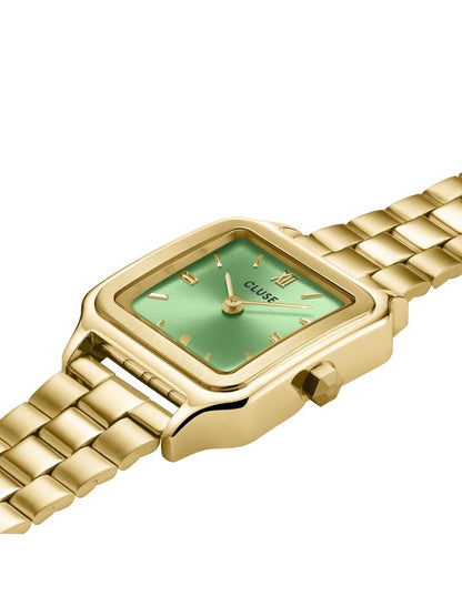 Cluse - Montre Gracieuse Petite Acier, Vert Clair, Couleur Or
