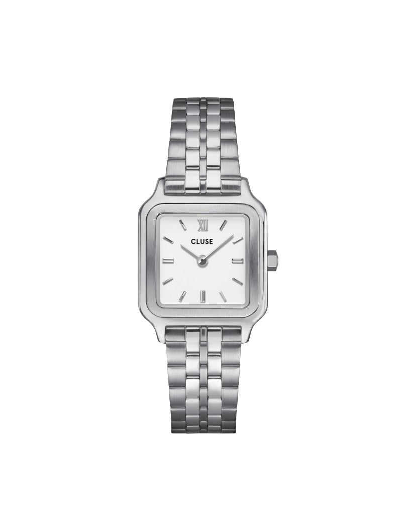 Montre Gracieuse Petite Acier, Blanc, Couleur Argent
