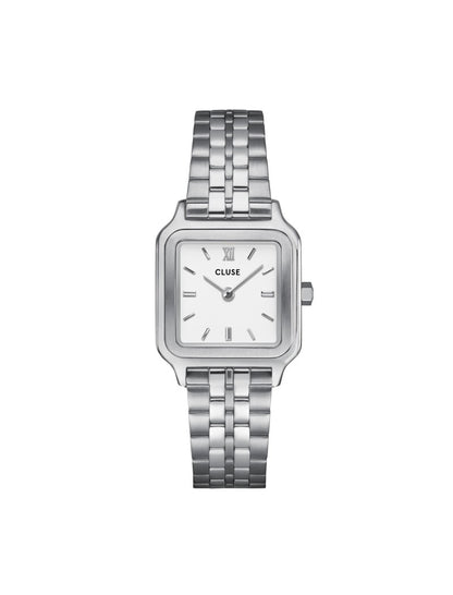 Montre Gracieuse Petite Acier, Blanc, Couleur Argent