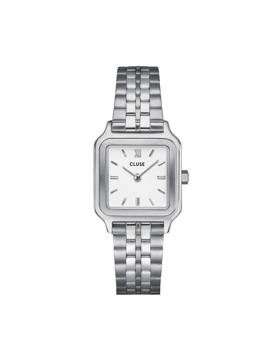 Montre Gracieuse Petite Acier, Blanc, Couleur Argent