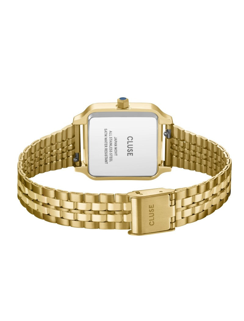 Montre Gracieuse Acier, Bleu Kyanite, Couleur Or