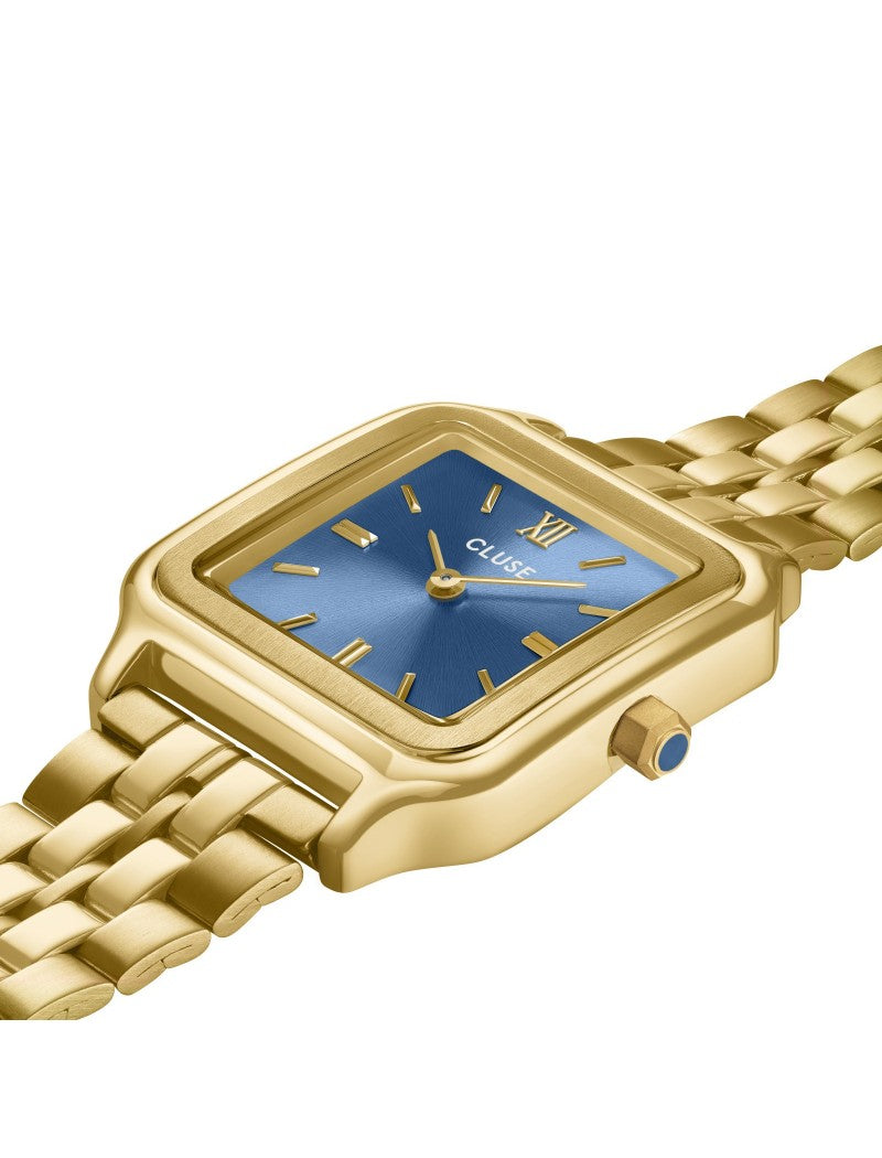 Montre Gracieuse Acier, Bleu Kyanite, Couleur Or