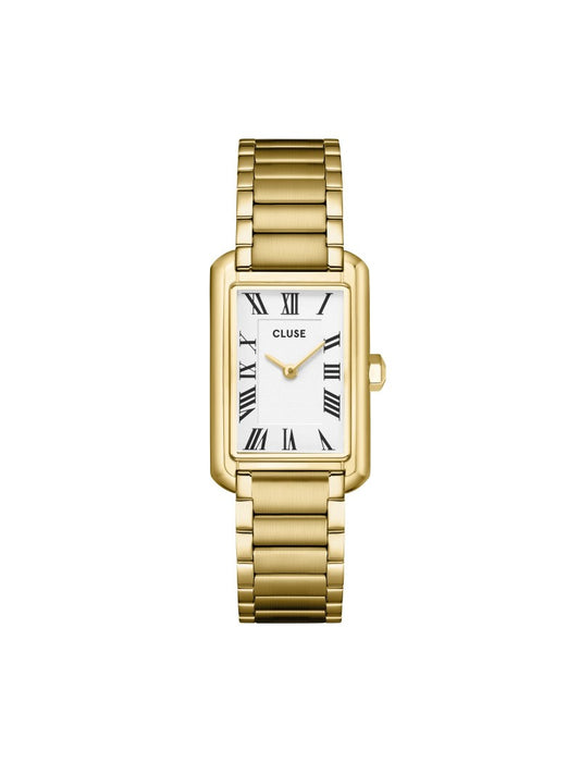 Montre Belissena en acier, blanc, couleur or