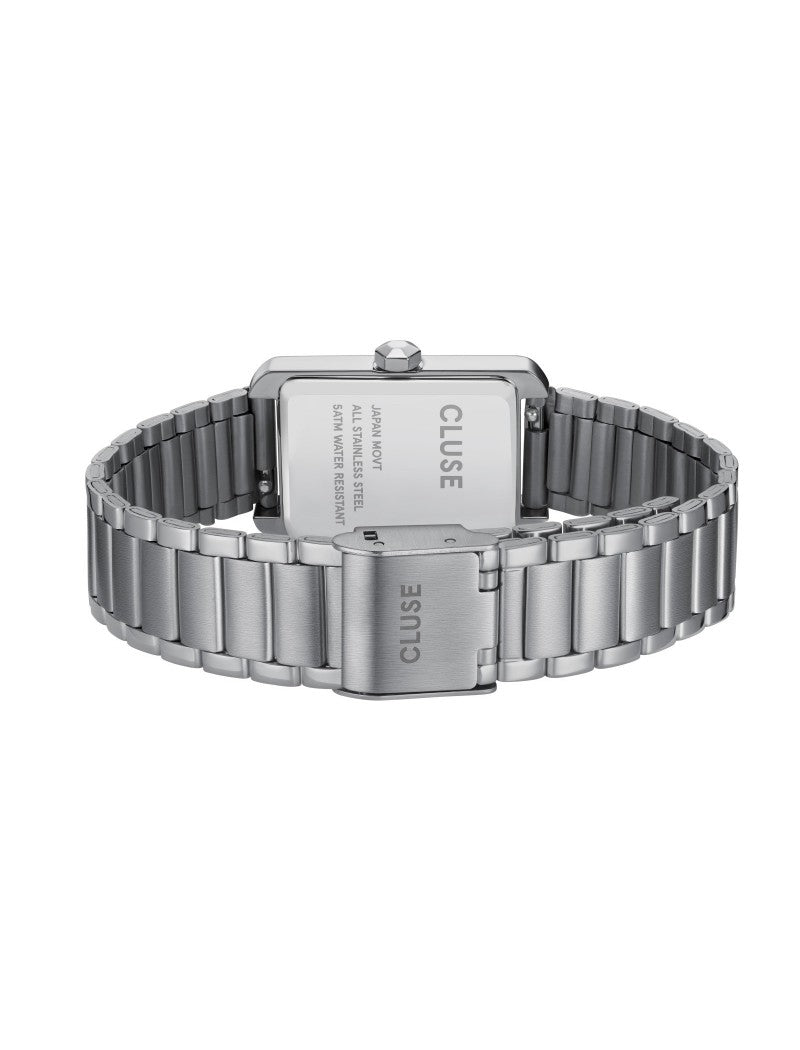 Montre Belissena en acier, blanc, couleur argent