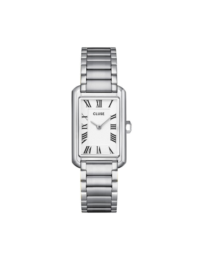 Montre Belissena en acier, blanc, couleur argent