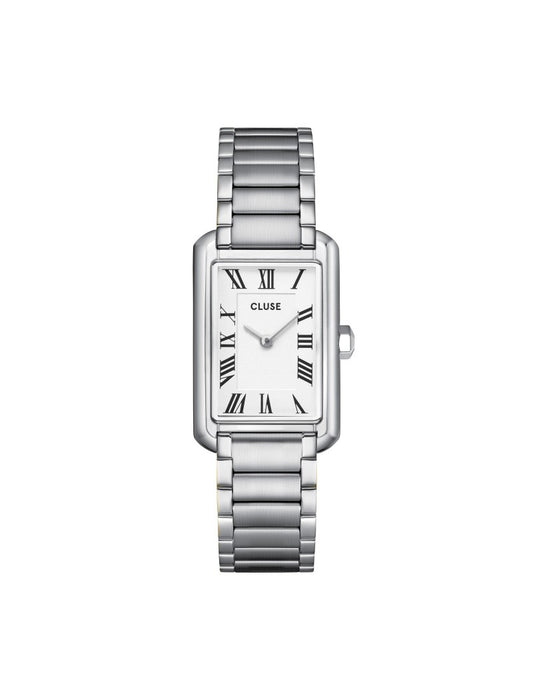 Montre Belissena en acier, blanc, couleur argent