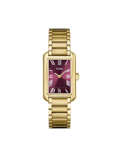 Montre Belisenna en acier, couleur vin et or