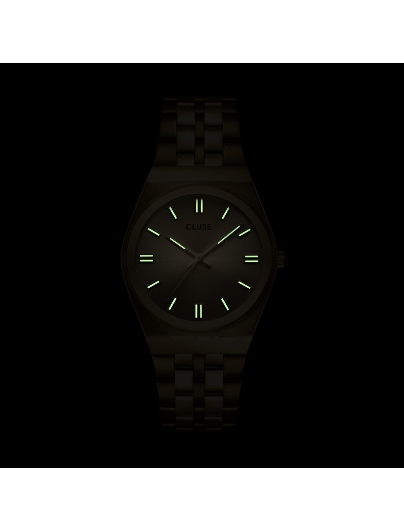 Montre rétro des années 70 en acier, couleur or