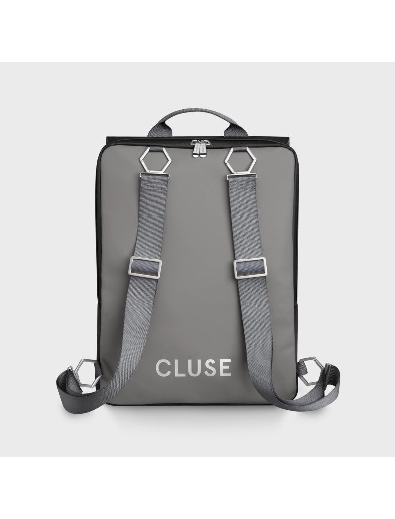 Sac à dos Le Réversible, Noir Gris, Couleur Argent