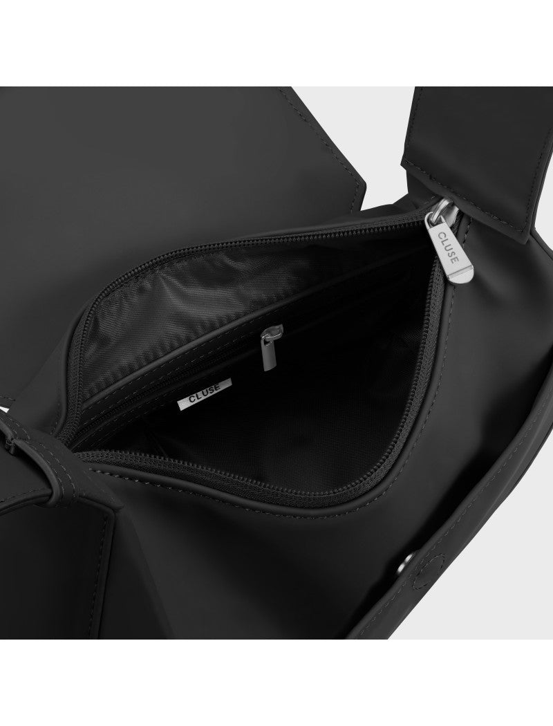 Sacroisé Petite Bandoulière, Noir, Couleur Argent