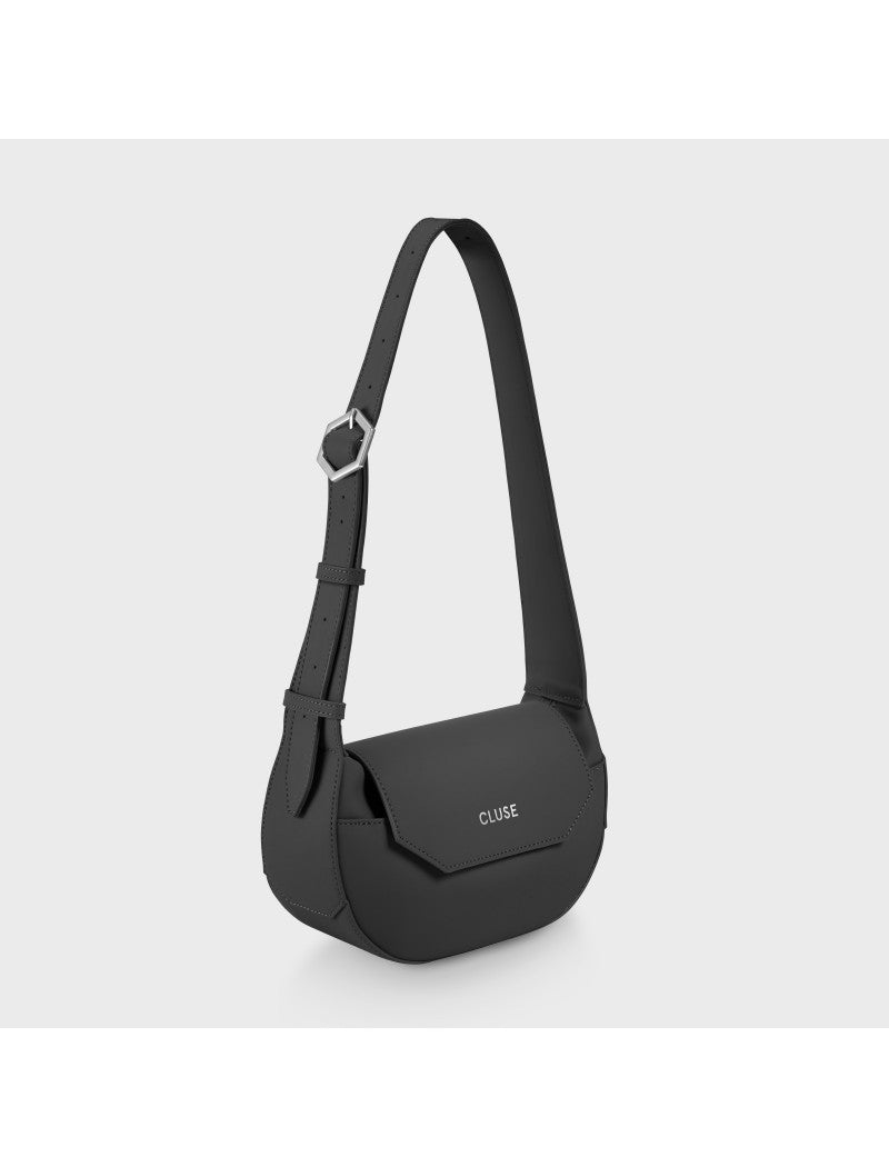 Sacroisé Petite Bandoulière, Noir, Couleur Argent